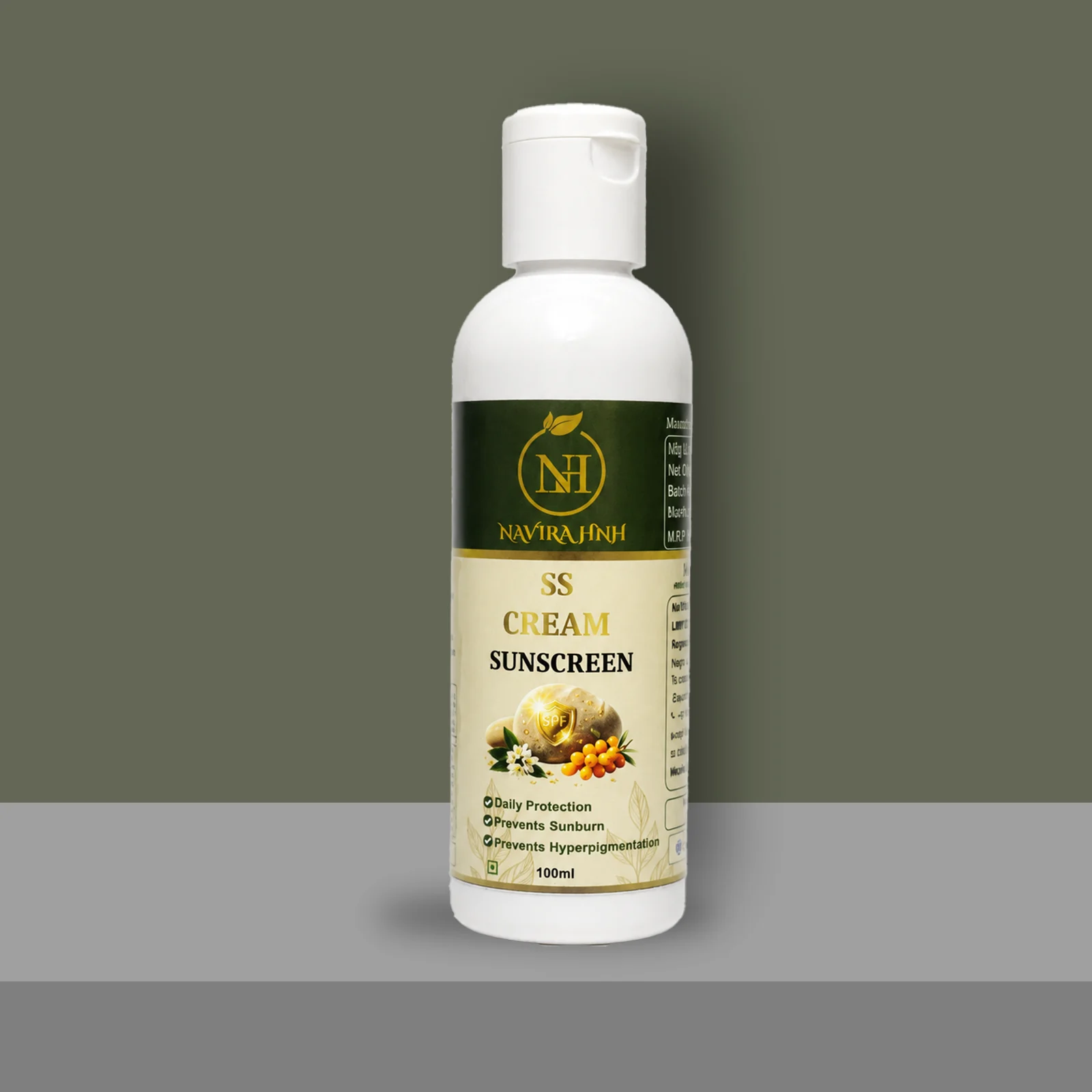 SS Cream Sunscreen | Lightweight Daily Sun Protection | Non-Sticky Formula | Smooth Base Under Makeup